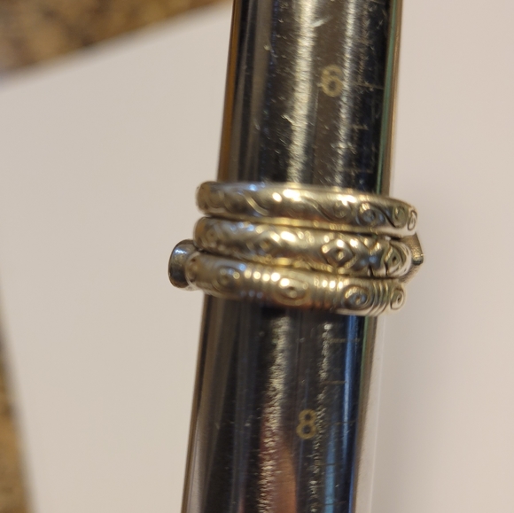 Tejani Sterling Silver and Garnet Stackable Rings - Picture 15 of 15